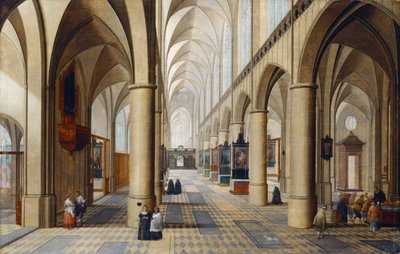 Interior de una iglesia gótica de Pieter the Elder Neeffs